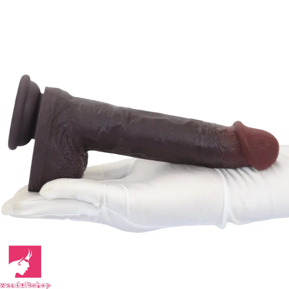 8.67in Real Skin Silicone Soft Big Dildo For Handsfree Pleasure Couple Love