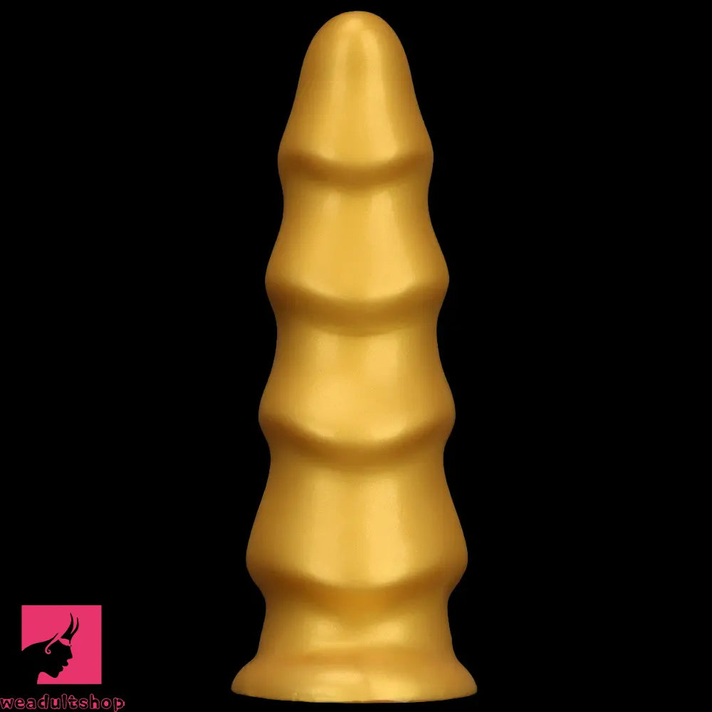 6.49in 8.26in 10.03in Golden Silicone Fantasy Dildo For Couples Unisex