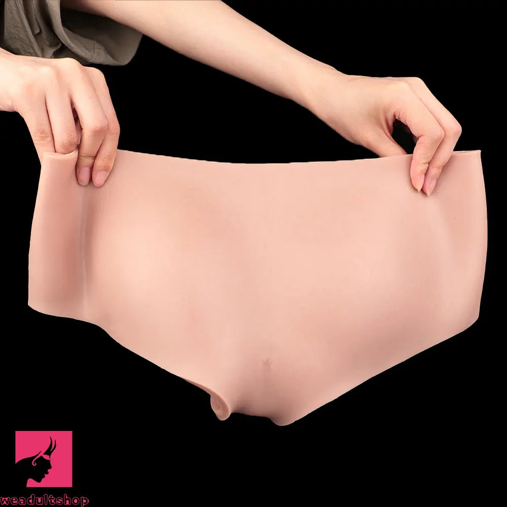 6.77in Hollow Penis Dildo Sleeve Silicone Soft Pants For Women Fucking