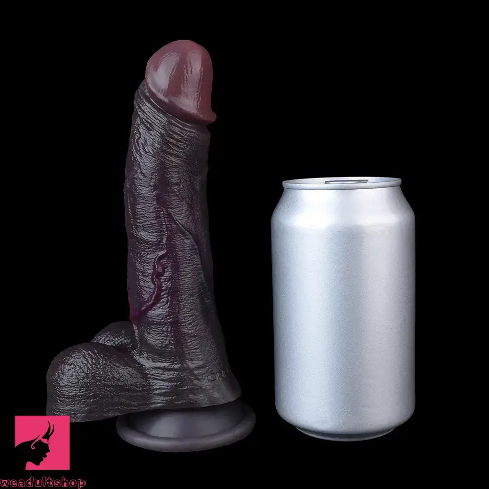 7.28in Dual Density Silicone Soft Real Dildo Unisex Adult Pleasure Cock