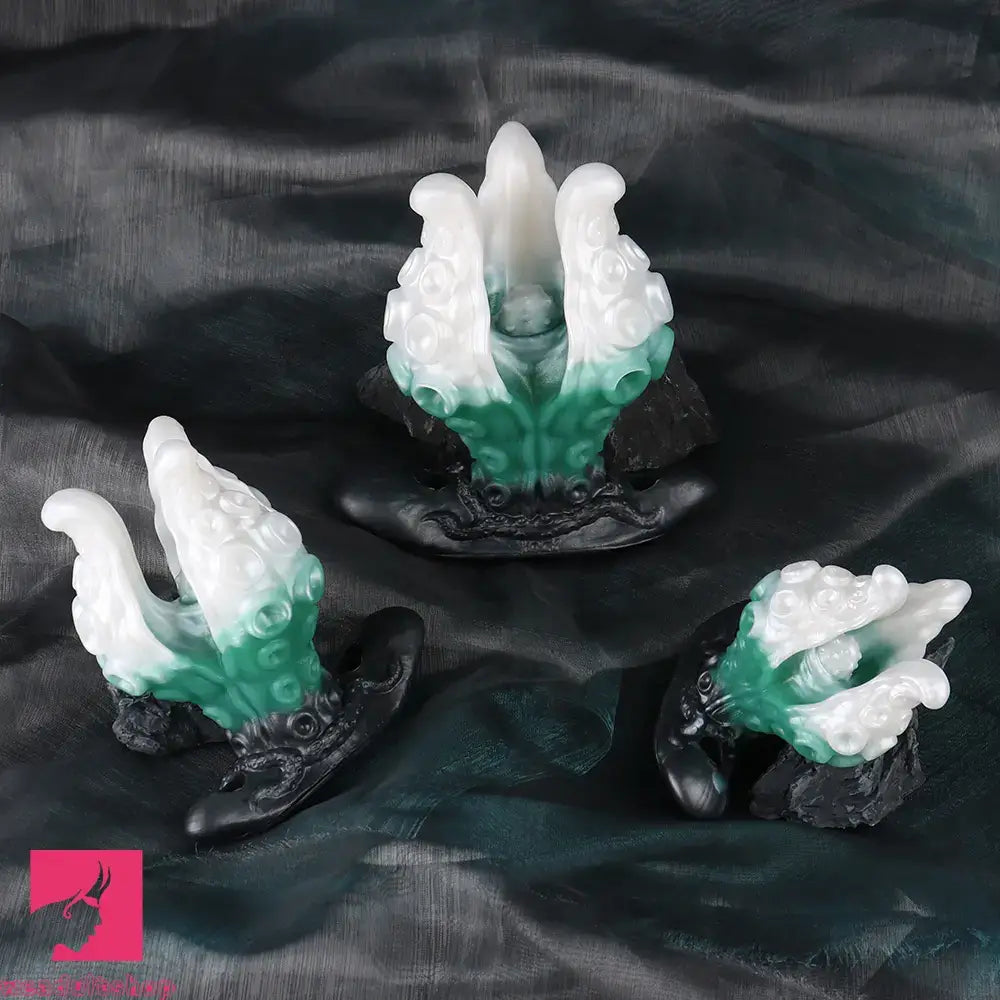 4.25in 5.15in 6.22in Odd Anchor Strap on Vibrating Mouth Gag Tentacle Dildo