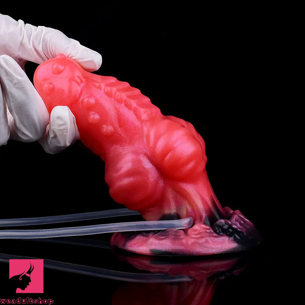 5.71in Fantasy Knot Spiked Silicone Soft Inflatable Spraying Water Real Dildo