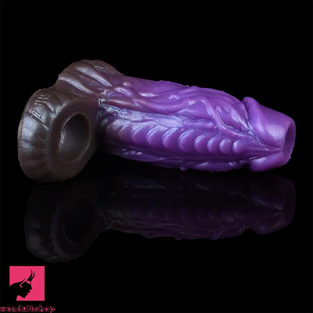 5.78in Beast Creature Fantasy Hollow Dildo Sleeve For Cock Enlargement