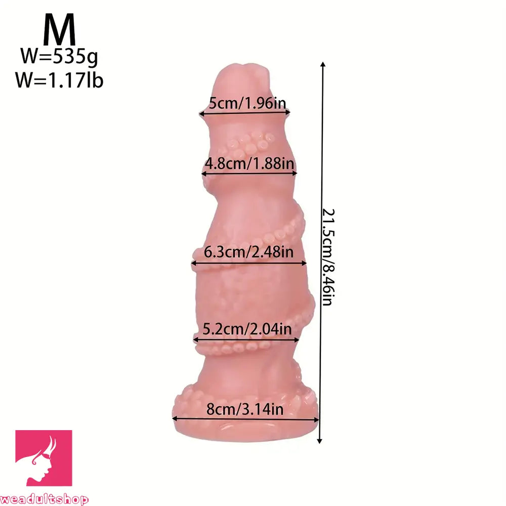 7.08in 8.46in 10.03in 11.81in 13.77in 14.96in Fantasy Big Fat Monster Dildo