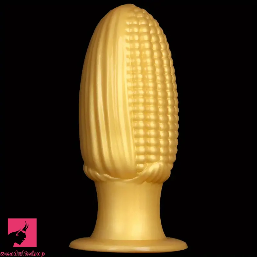 5.9in 6.7in 8.07in Silicone Corn Anal Plug Golden Fat Thick Real Dildo