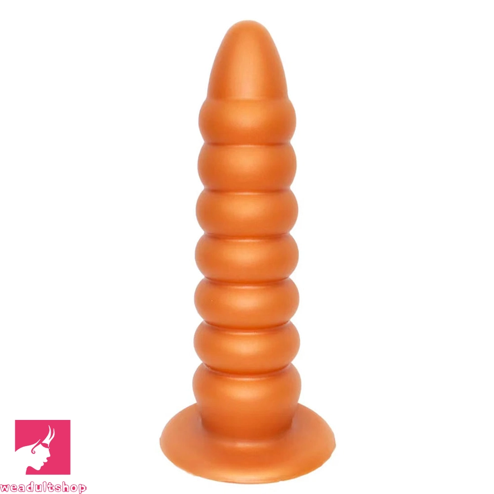 9.84in Big Threads Silicone Anal Dildo Suction Cup Soft Cock Butt Plug