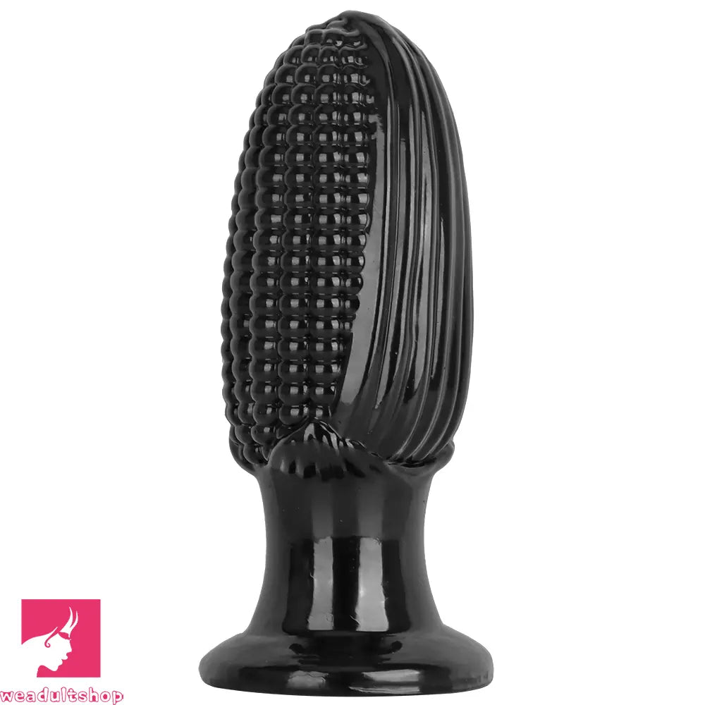 5.9in 6.7in 8.07in Black PVC Thread Granules Corn Dildo For Anal Cock