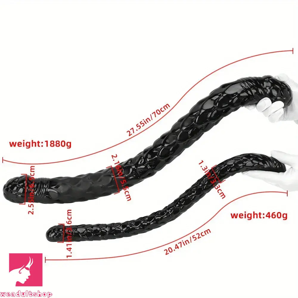 20.47in 27.55in Double-Headed Extra Long Fish Scale Huge Dildo For Sex