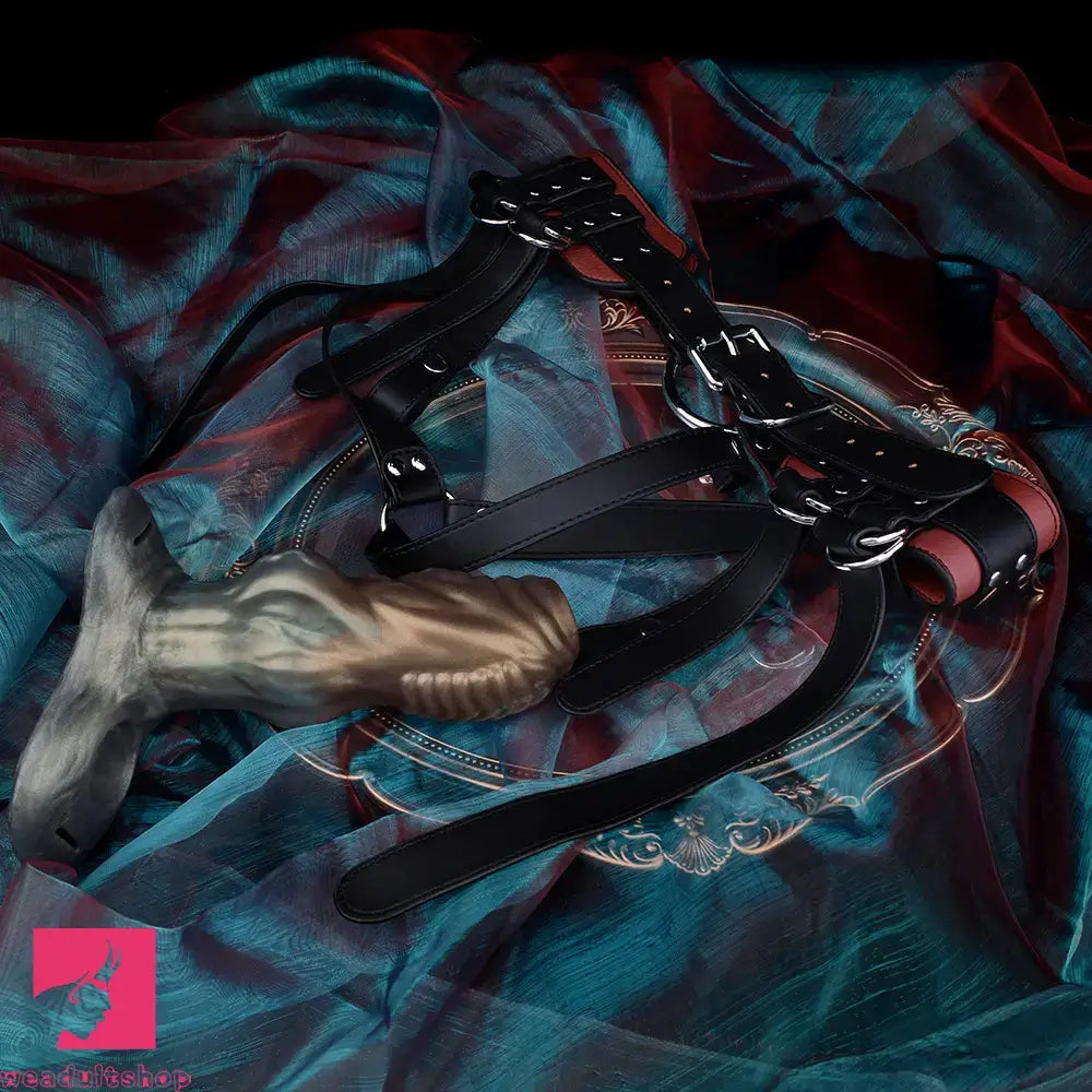 6.85in Monster Knot Strap on Hollow Silicone Dildo Sleeve For Adult Love