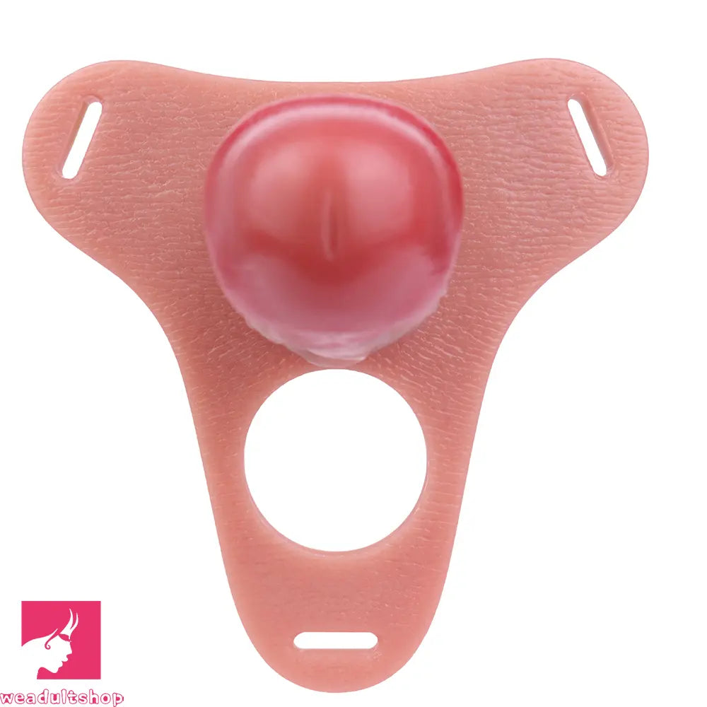 5.51in Strap on Hollow Silicone Cock Cage Dildo For Chastity Dildo Sleeve