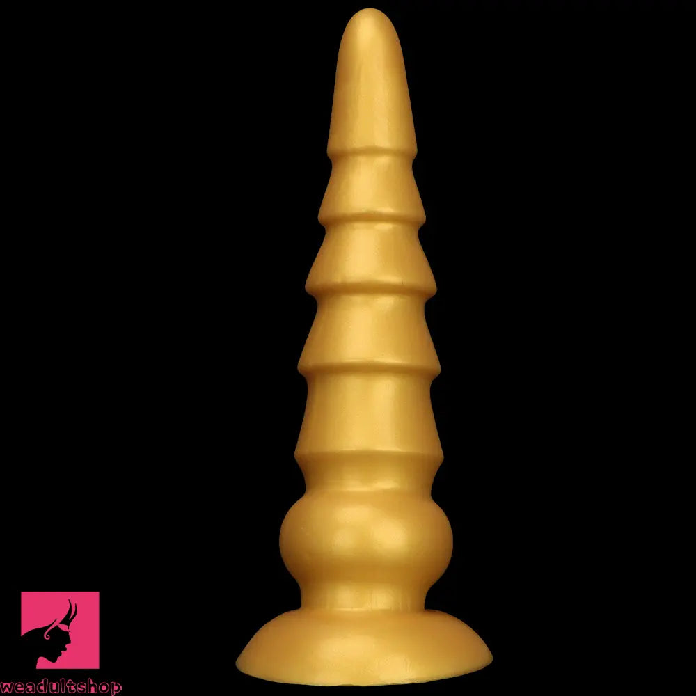 7.87in 11.41in 14.17in Golden Silicone Soft Anal Plug Dildo For Women Toy