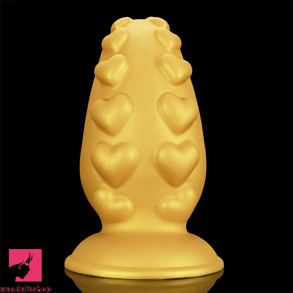 5.31in 6.88in 8.46in 10.62in Heart Anal Plug Dildo Prostate Massage Butt Toy