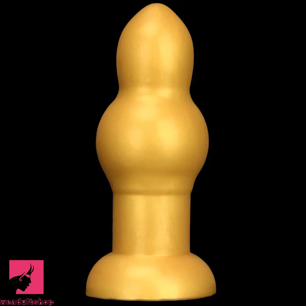 4.53in 5.12in 6.1in 7.48in Silicone Gold Calabash Brothers Alien Anal Dildo