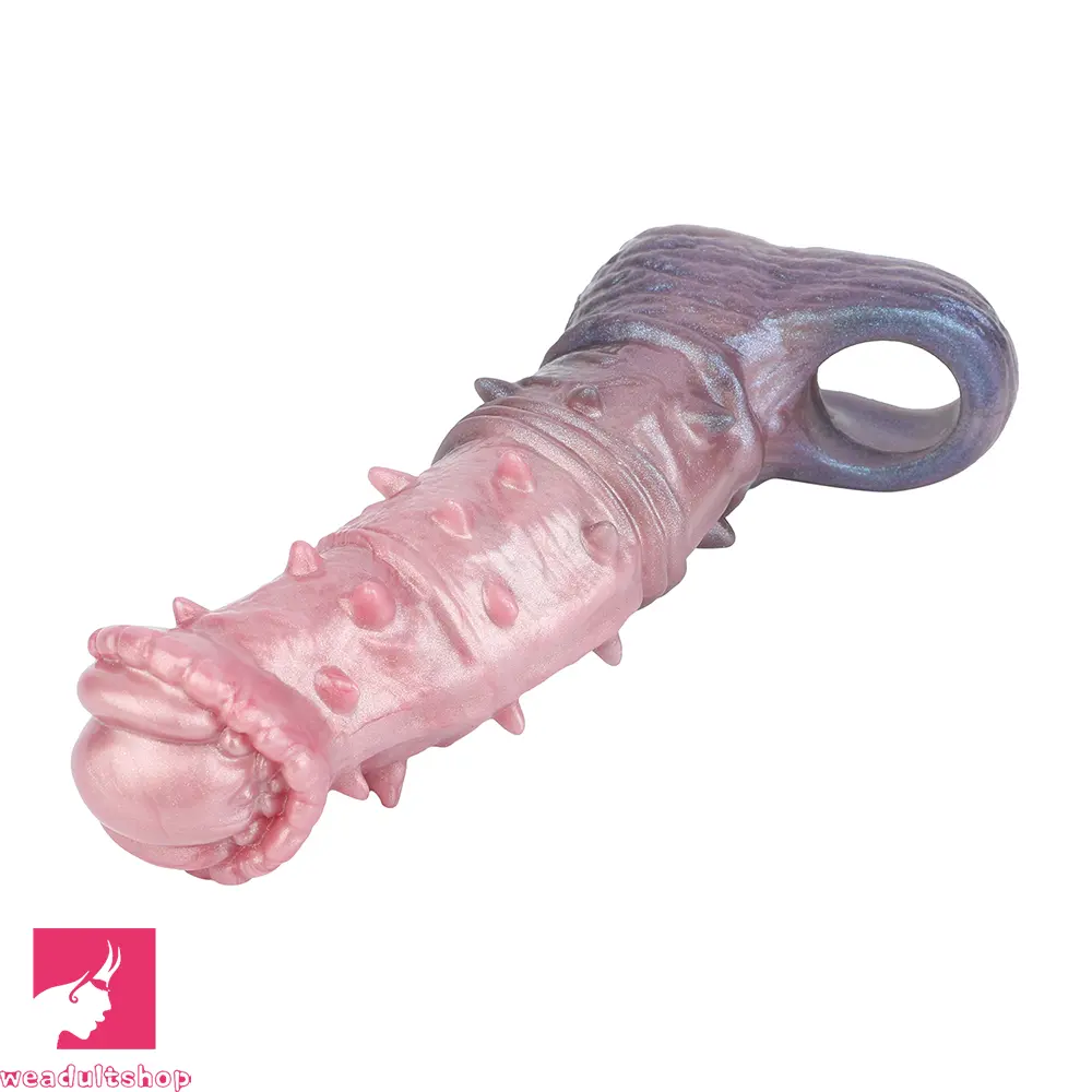 7.48in Spiked Horse Cock Sleeve Dildo Fantasy Penis Extender Cock