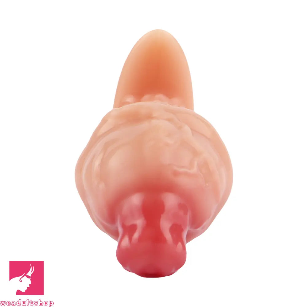 4.01in Fox Tail Wear Anchor Silicone Dildo Butt Plug For BDSM Role Sex