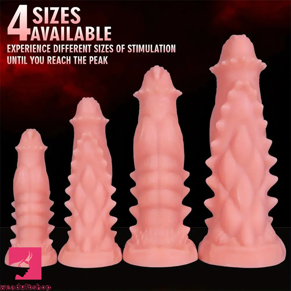 7.48in 9.37in 11.41in 13.38in Spiked Monster PVC Huge Dildo For Clit