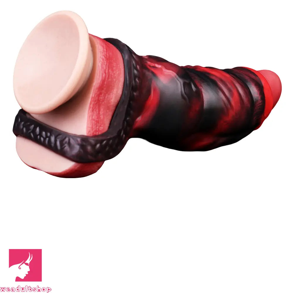 3.62in 4.72in 5.51in 6.69in Knot Animal Soft Dildo Sleeve Penis Extender