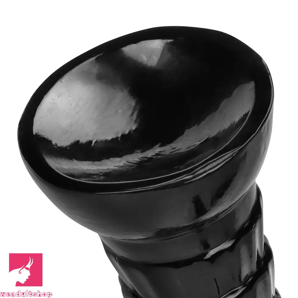 31.5in Black PVC Huge Long Masturbator For Women Gay Dildo Cock Toy