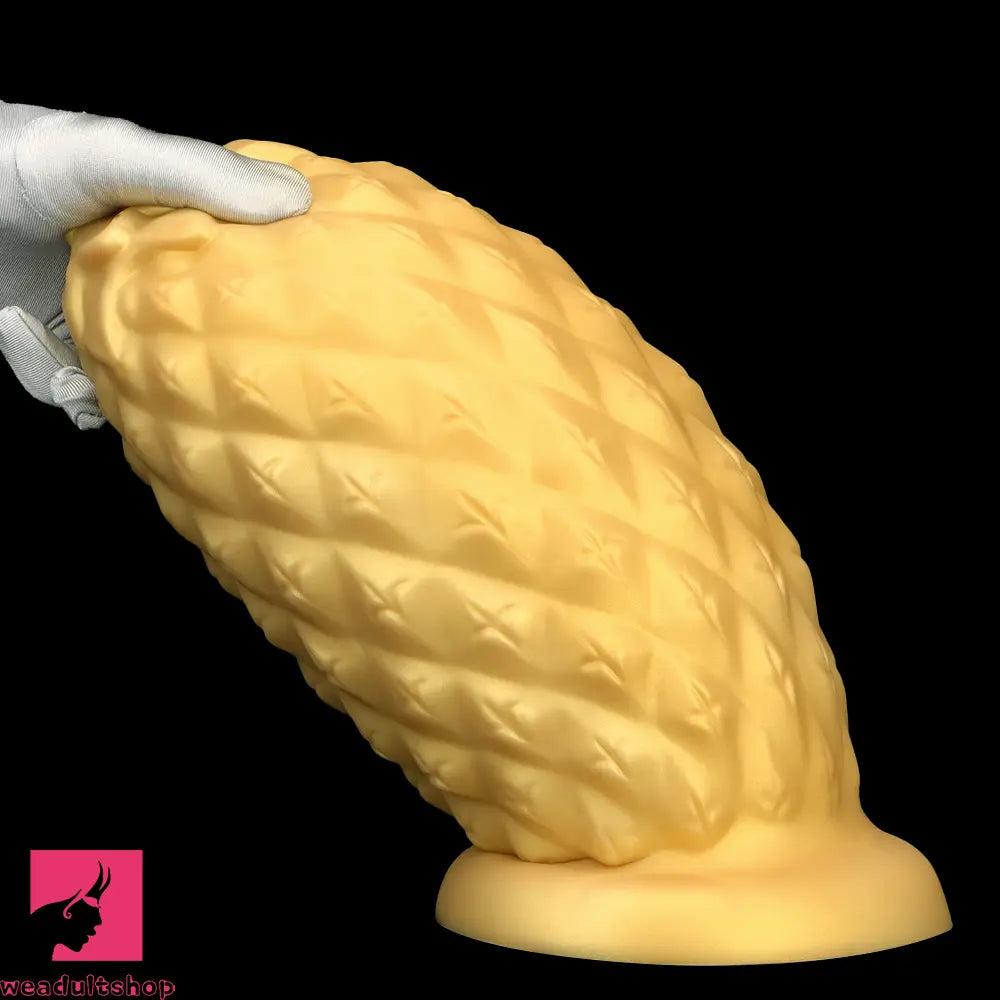 8.26in 10.03in 11.81in Gold Silicone Pineapple Giant Cock Anal Plug Dildo