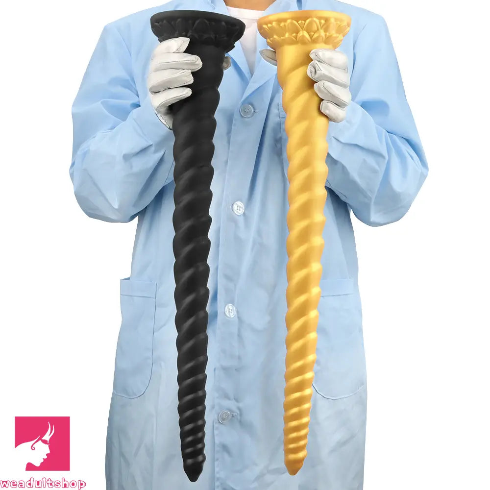 22.04in Liquid Silicone Super Long Texture Anal Plug Large Soft Sex Dildo