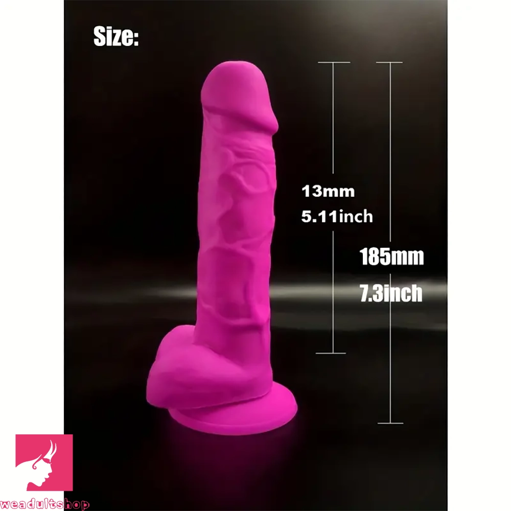 7.3in Silicone Soft Real Lifelike Dildo For G Spot Prostate Adult Toy