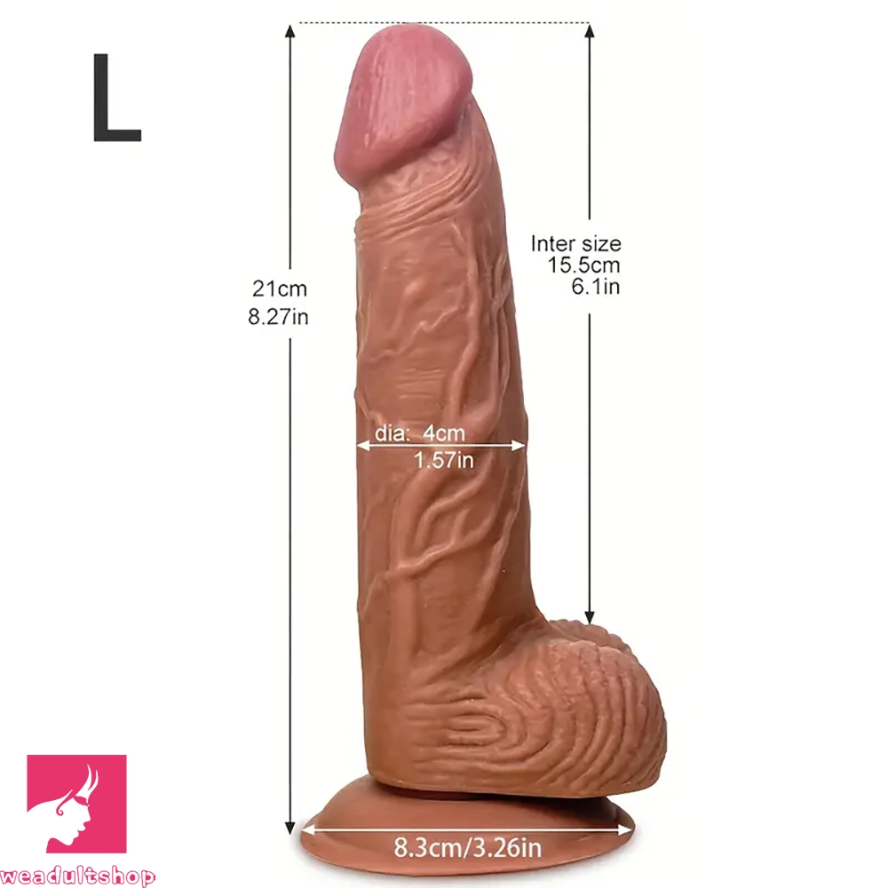 7.48in 8.27in TPE Love Toy Lifelike Dildo For Female Sex Masturbation