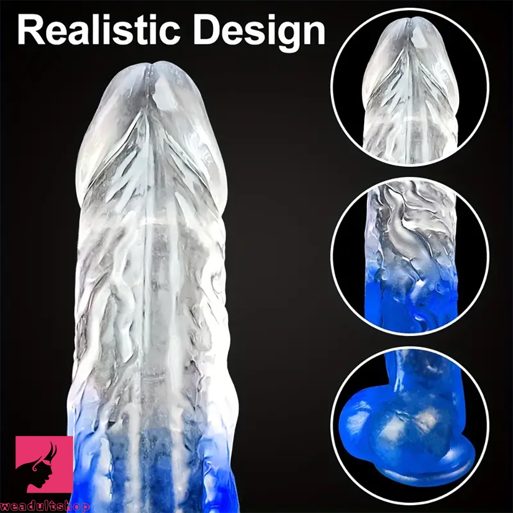 7.48in 8.26in Transparent Realistic TPE Dildo For Women Men Orgasm