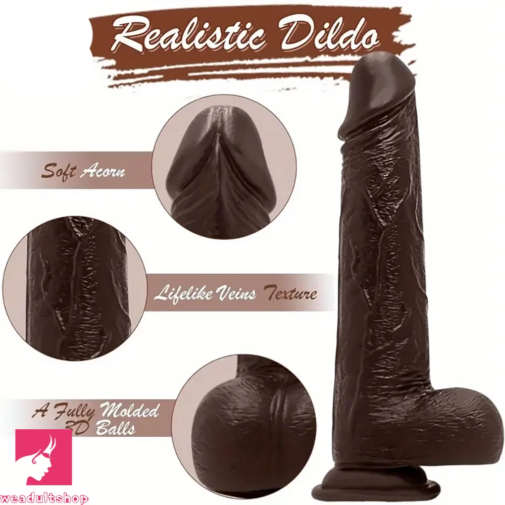 8.46in Realistic Silicone Soft Big Dildo With Suction Cup Sex Toy