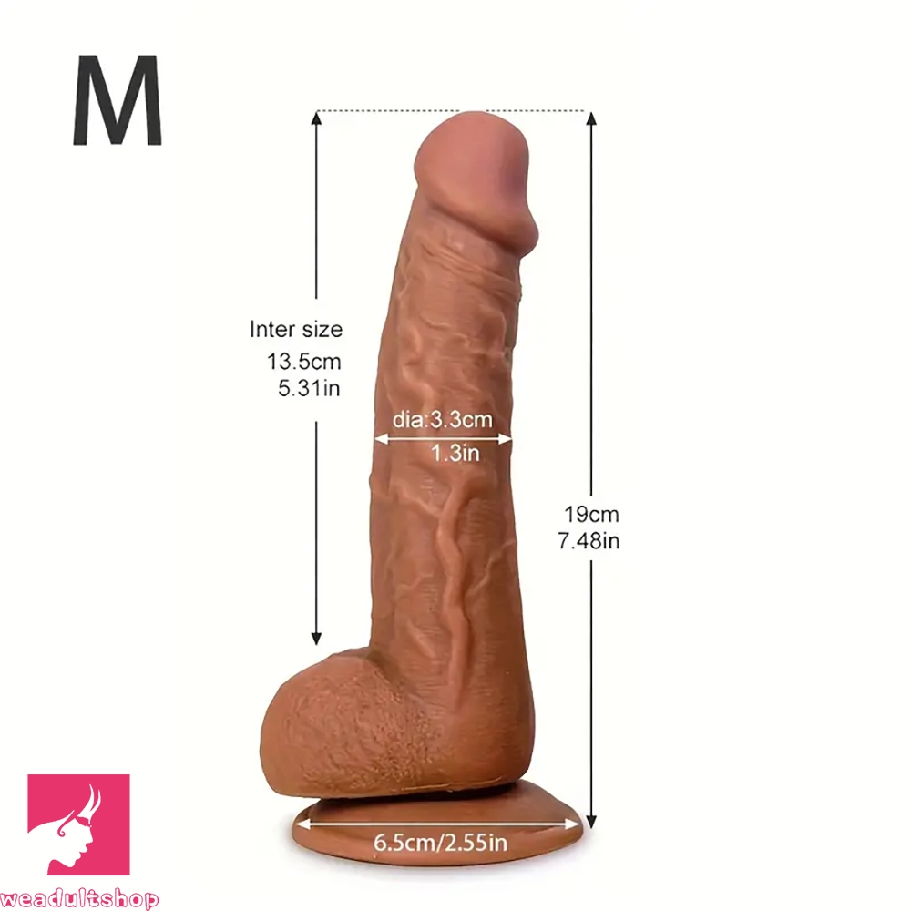 7.48in 8.27in TPE Love Toy Lifelike Dildo For Female Sex Masturbation
