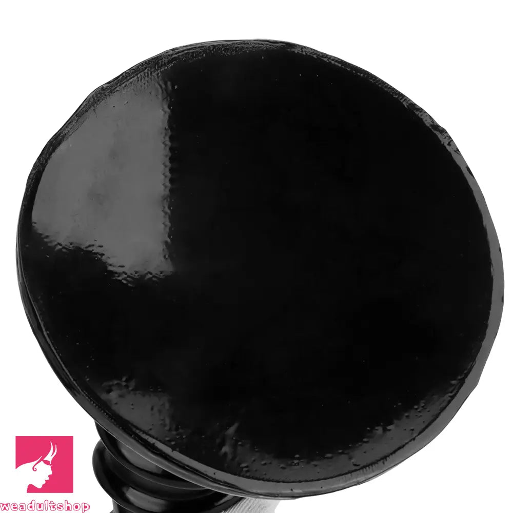 9.05in 11.22in Black Oversized Screw Giant PVC Penis Anal Plug Fat Dildo