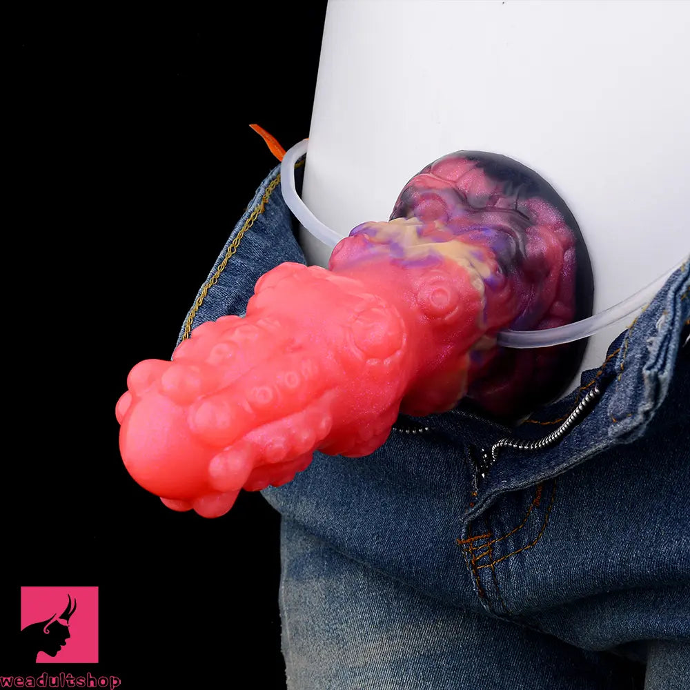 5.91in Fantasy Weird Silicone Soft Inflatable Spraying Water Dildo For Sex