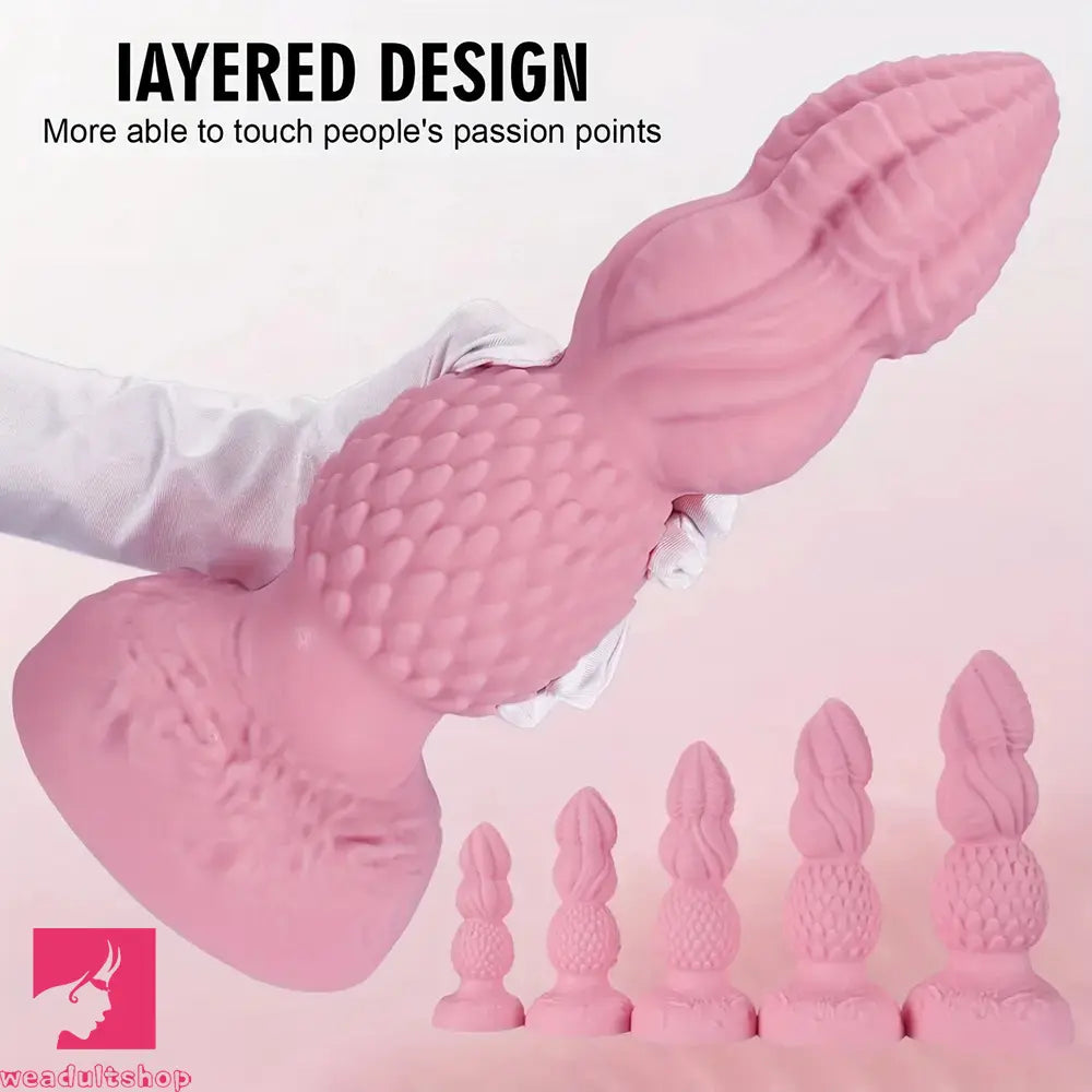 7.28in 9.05in 10.63in 11.81in 13.38in Fantasy Silicone Soft Clitoris Anal Dildo