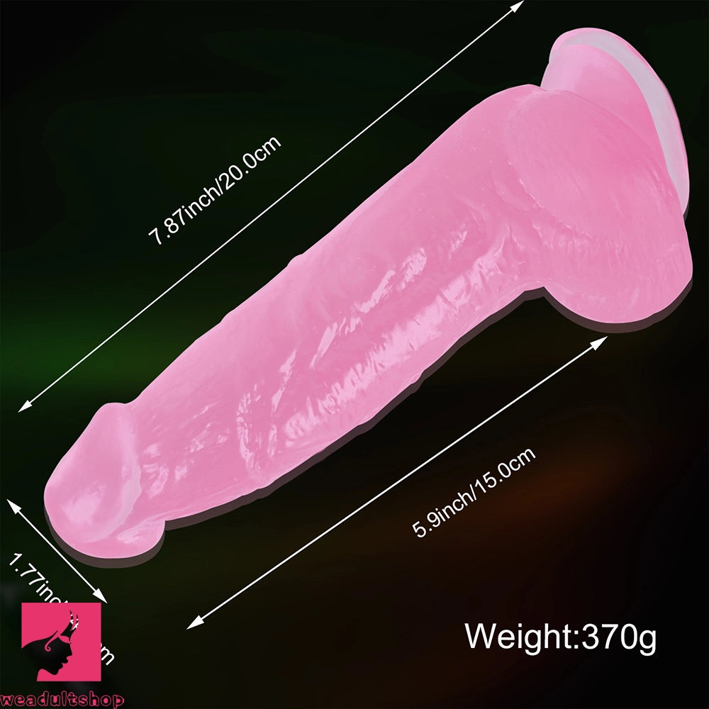 7.87in Realistic Penis PVC Skin Feel Phallus Skin Sex Toy For Women