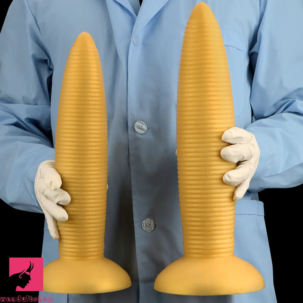 13.38in 14.96in Pointed Large Long Threaded Anal Plug Dildo For Anal Sex