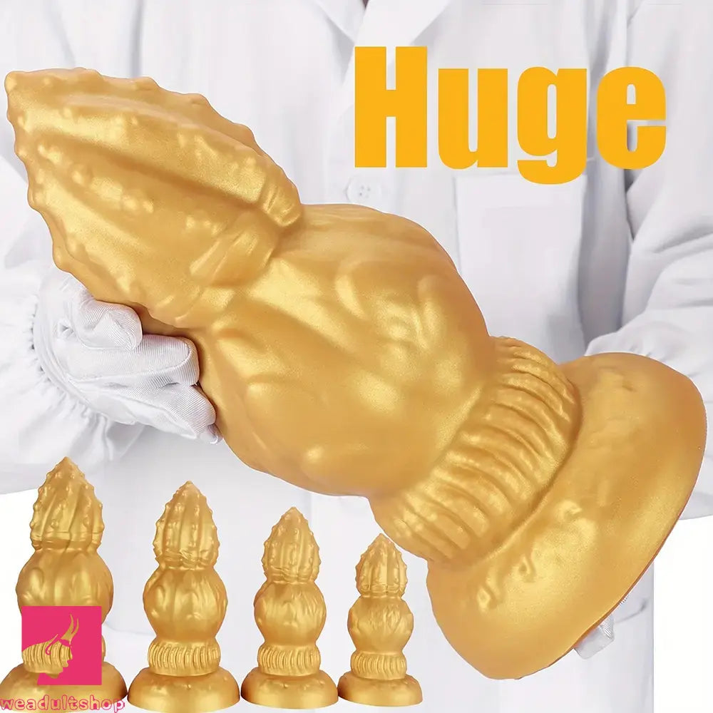 7.87in 9.05in 10.23in 11.41in Golden Gourd Sharp Pointed Large Fat Dildo