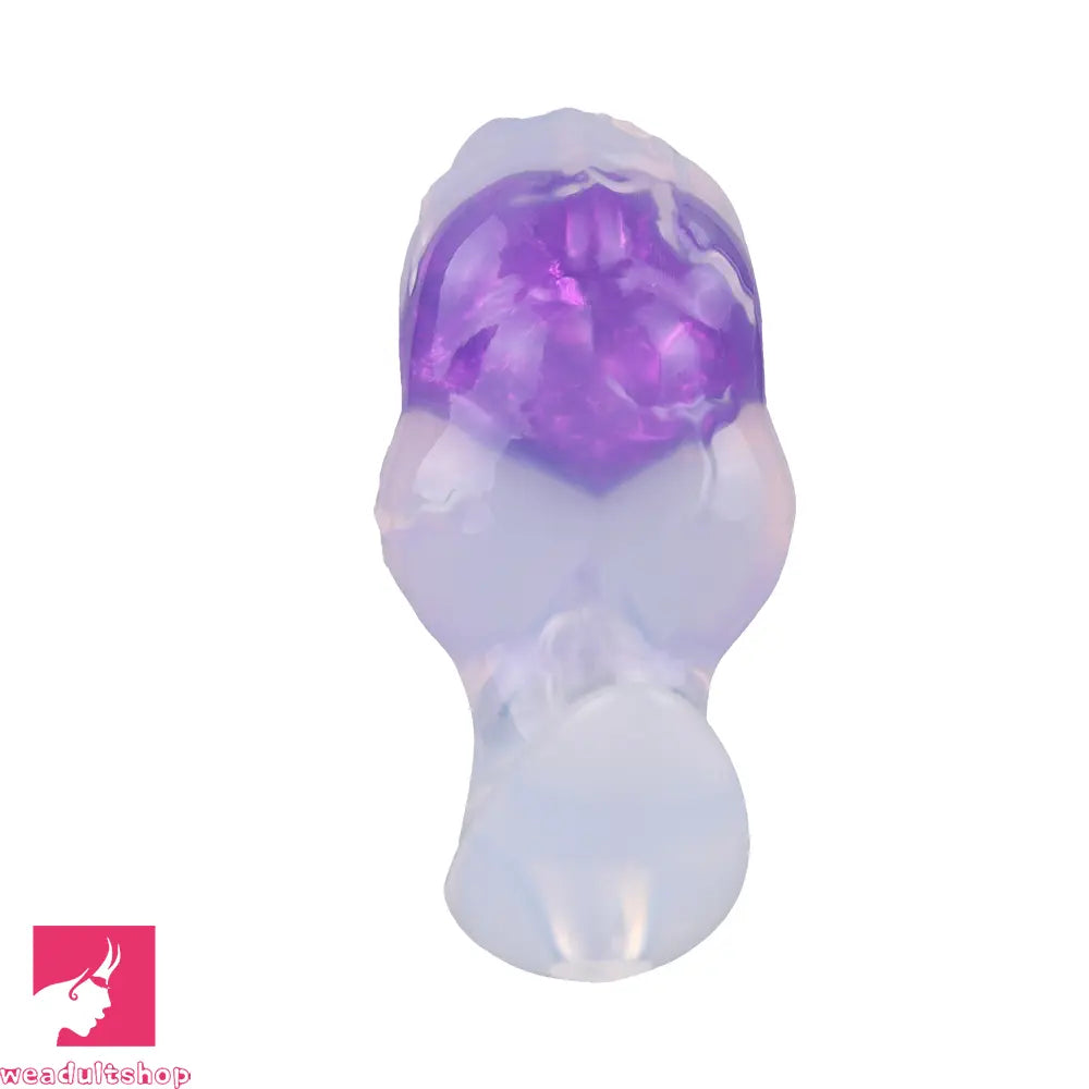 4.1in Fox Tail Wear Anchor Silicone Dildo Butt Plug For BDSM Role Sex Toy