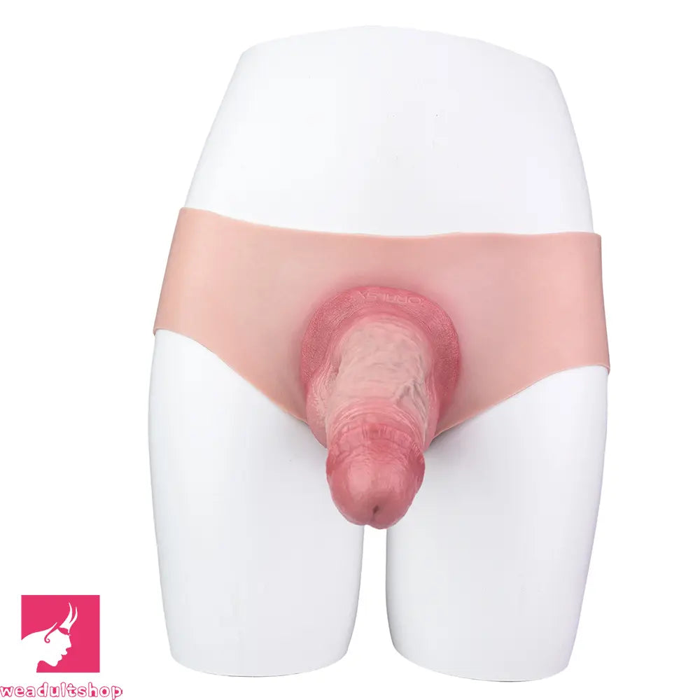 7.48in Real Skin Cock Sleeve Hollow Sleeve Cock Strap on Dildo For Sex