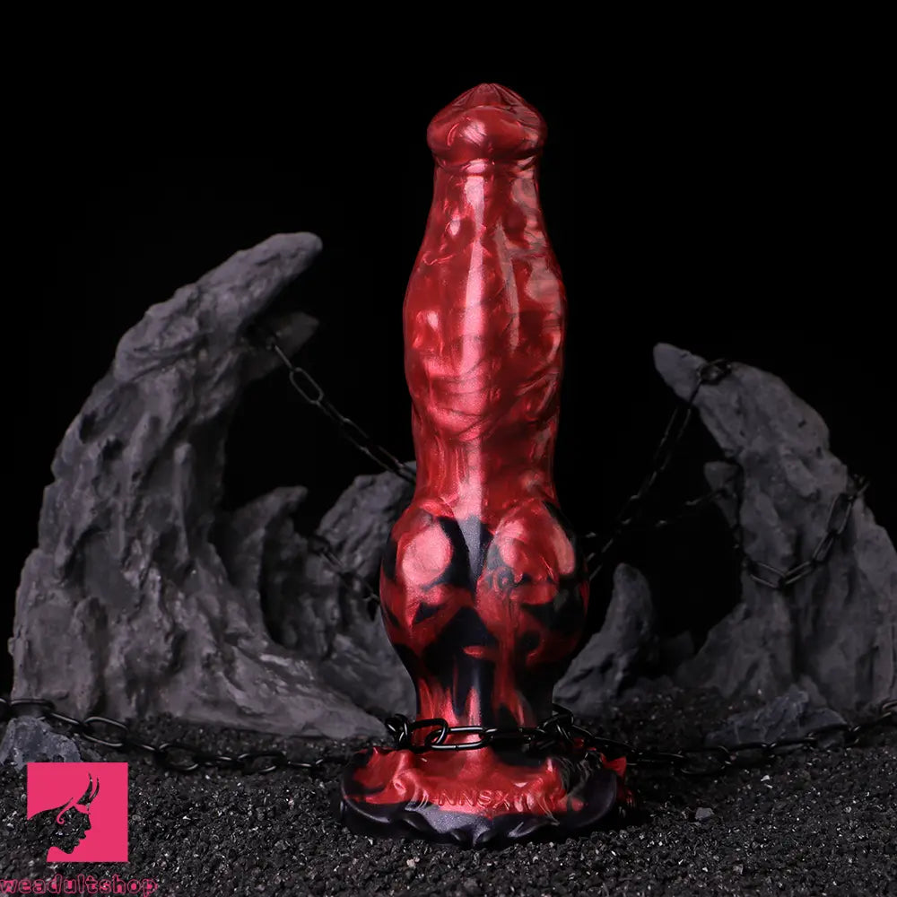 8.46in Knotted Silicone Big Animal Monster Odd Dildo Orgasm Cock