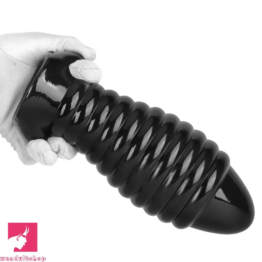 5.11in 7.08in 9.05in Dragon Egg Thread PVC Black Toy Big Butt Plug Dildo