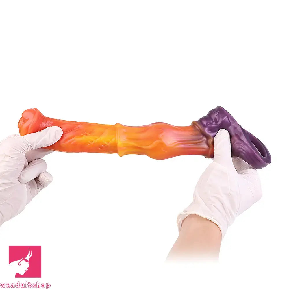 7.59in Warhorse Cock Fire Vein Gradient Tone Cock Dildo Sleeve Love Toy