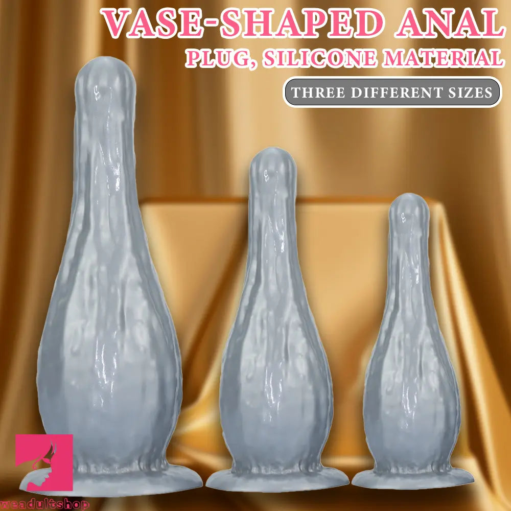 5.31in 7.08in 9.05in Fantasy Silicone Dildo Vase Shape With Suction Cup