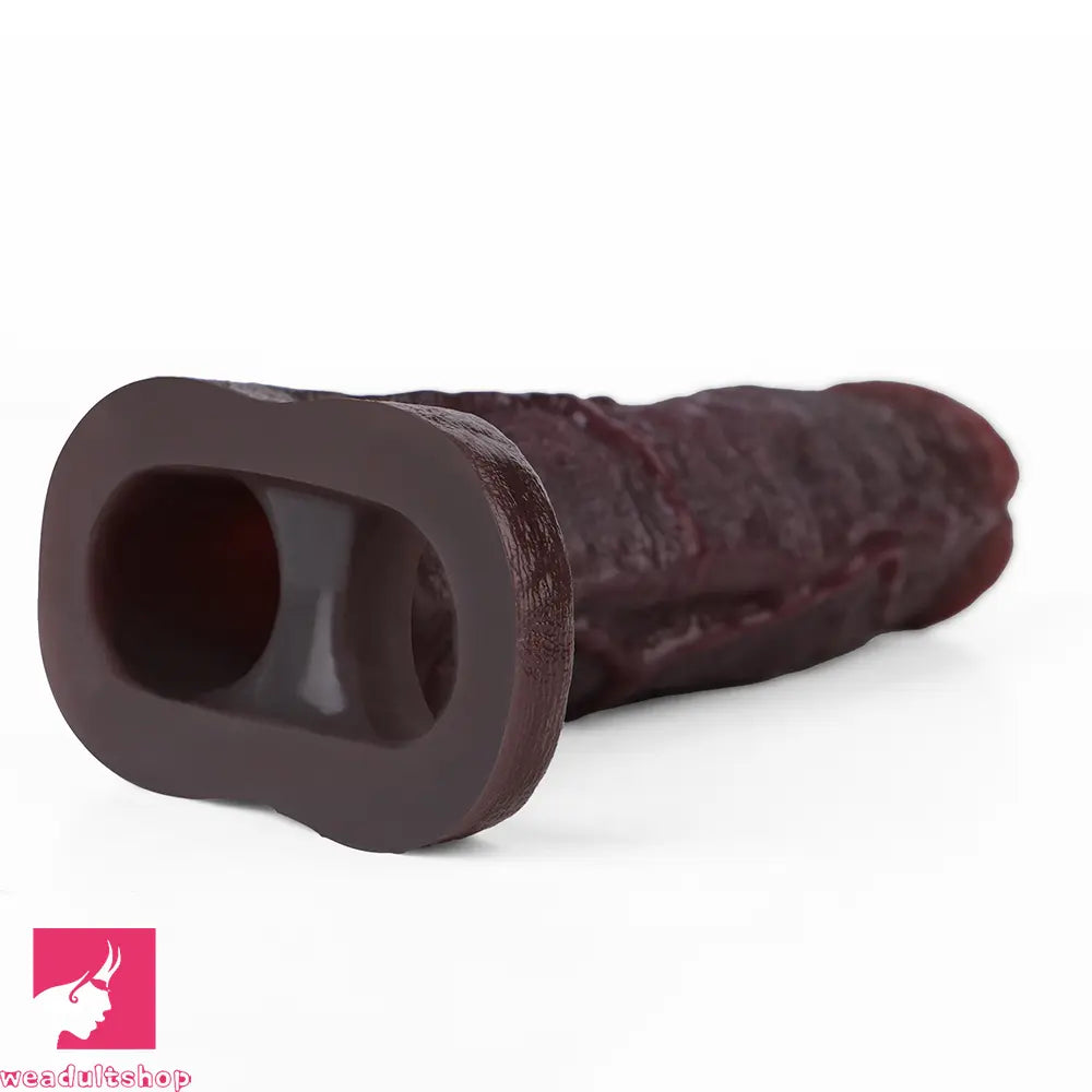 7.05in Liquid Silicone Real Dildo Sleeve With Seminal Vesicle Hollow Cock