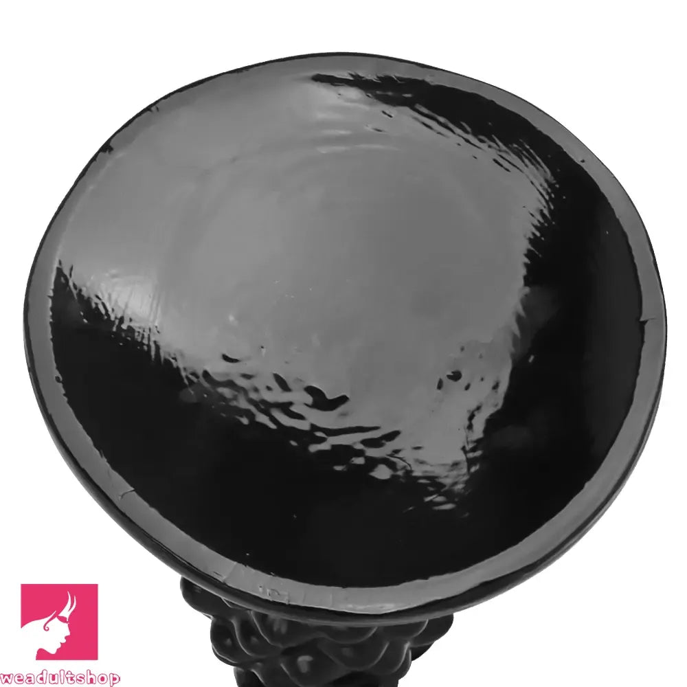 7.87in Black PVC Thick Anal Plug Anal Expansion Suction Cup Clit Dildo