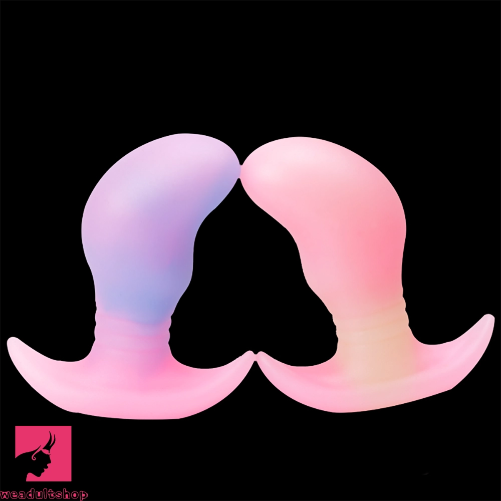 4.52in 5.31in 6.69in Luminous Soft Small Silicone Butt Plug Dildo Prostate