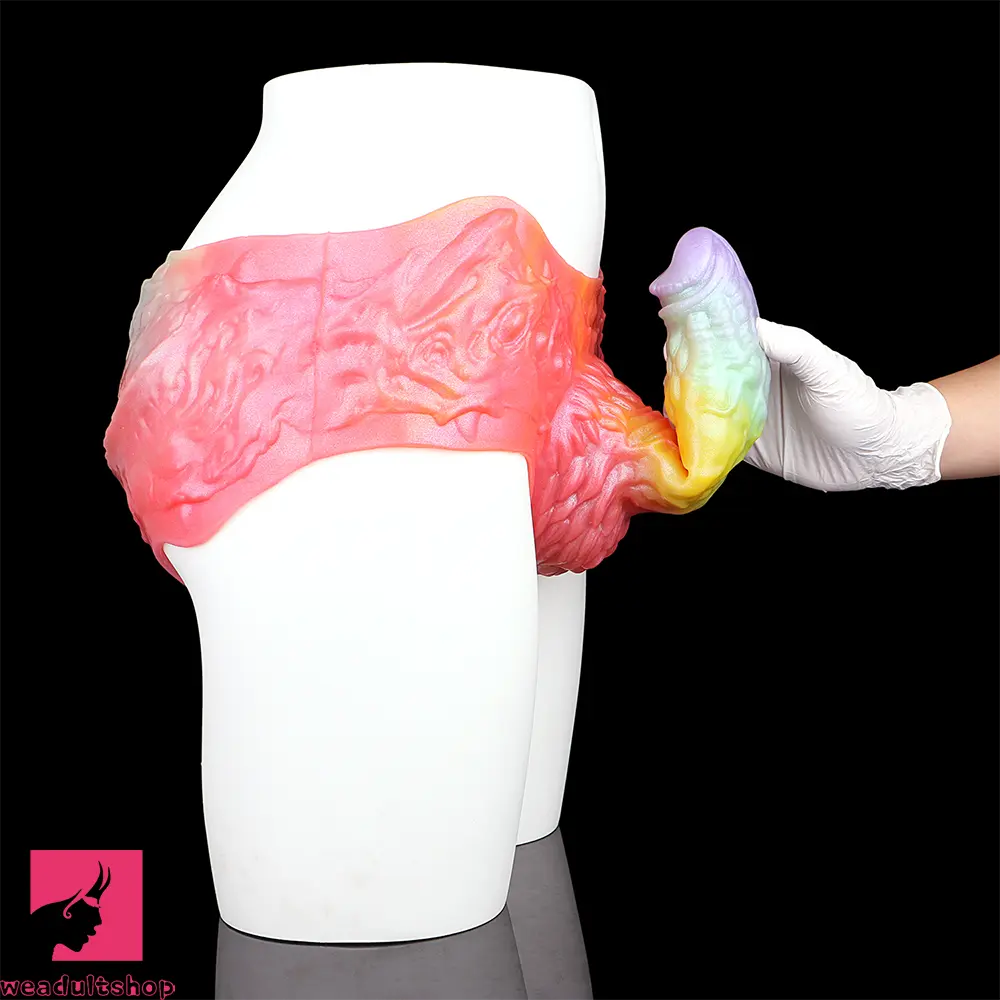 9.17in Monster Fantasy Silicone Soft Strap on Hollow Dildo Panty Cock