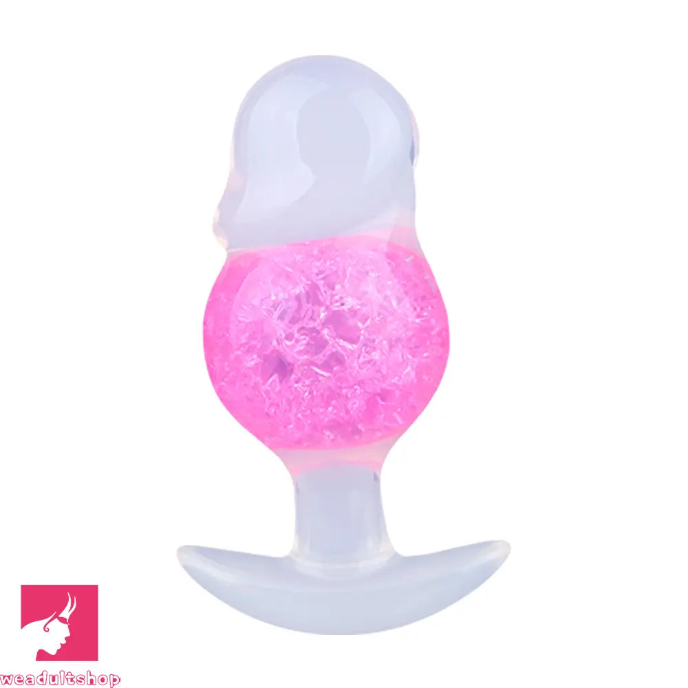 4.96in Luminous Silicone Anal Beads Dildo Anal Sex Toy For Adult Cock