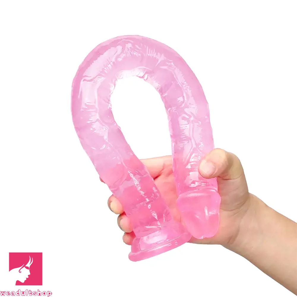 17.72in Long Big PVC Double Ended Dildo For Anal Vaginal Sex G Spot