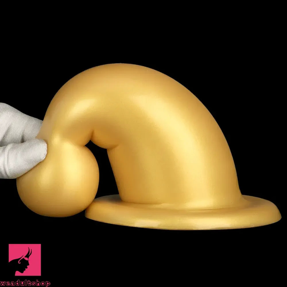 5.7in 7.87in Golden Silicone Soft Thick Butt Plug Dildo For Women Sex Toy