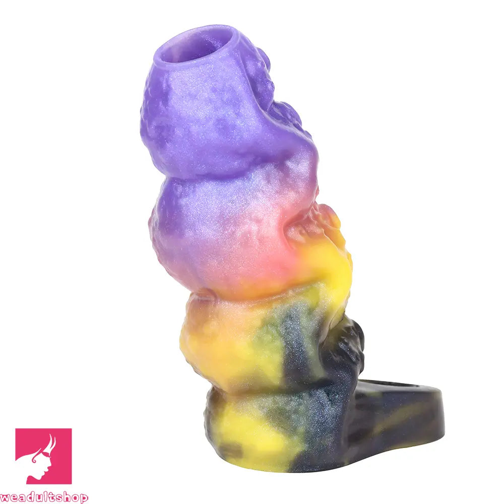 4.96in Sathos Euvoros Tentacle Silicone Soft Dildo Sleeve Penis Extender