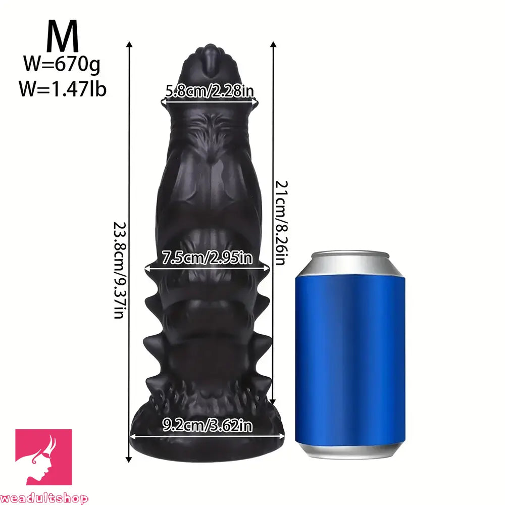 7.48in 9.37in 11.41in 13.38in Spiked Monster PVC Huge Dildo For Clit